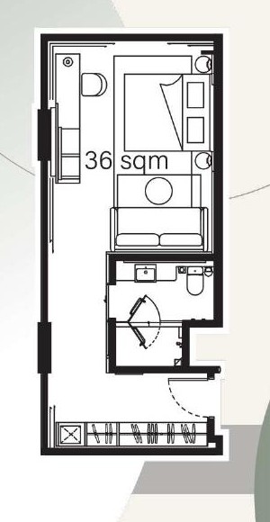 Type A Floorplan 301 sqft
