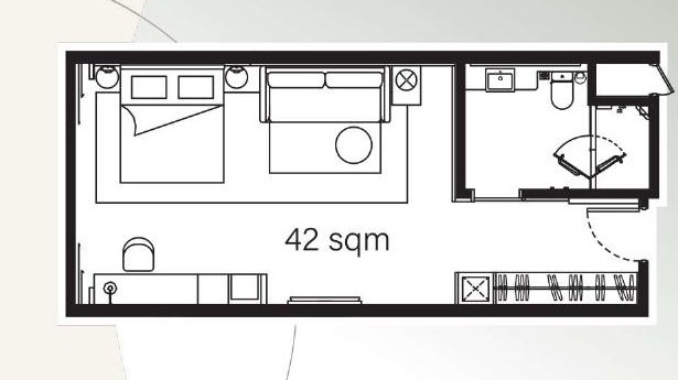 Type B Floorplan 452 sqft