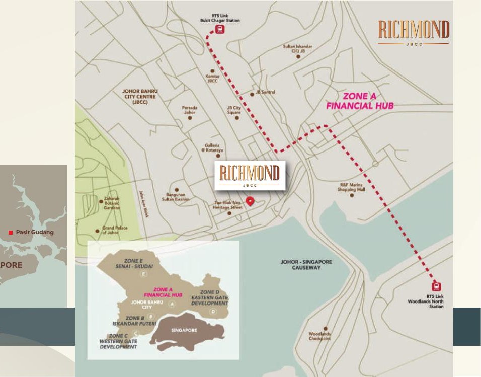 Richmond JBCC Location Map — Johor Bahru City Centre